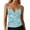 A-Light Blue979, variant on Womens Floral Print Halter Cami Sleeveless V Neck Pullover Top Shiny Glamorous Party Camis