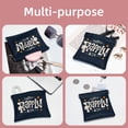 thumbnail image 5 of FeBohao 2 PCS Cosmetic Shrapnel Bag Portable Makeup Toiletry Bags Squeeze Purse Pocket Vegan Leather Flat Capacity Essentials Trendy Mom Lipsticks Simple Handbags Everyday Train Cation Halloween, 5 of 6