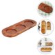 thumbnail image 2 of 1Pc Creative Whisky Holder Wooden Three-slots Cup Mat Cup Serving Tray (Random Color), 2 of 3