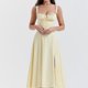 thumbnail image 3 of Fashion Print Bustier Sundress Drawstring Lace Sleeveless Dress For Women, 3 of 5