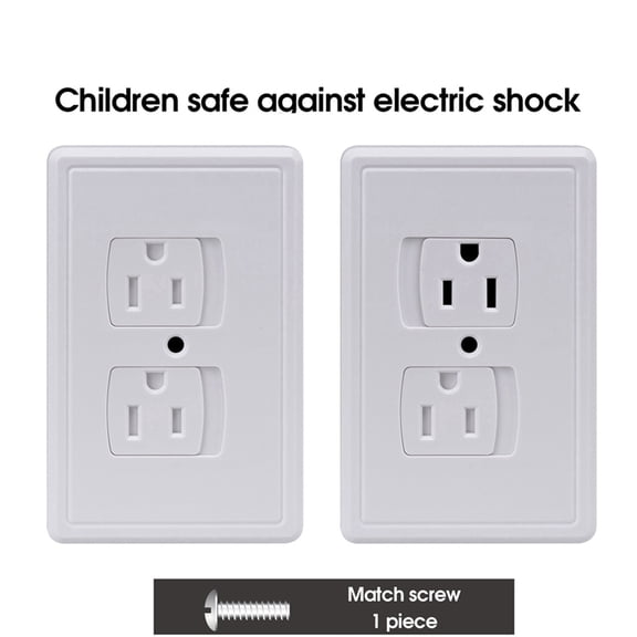 6-Pack Safety Self-Closing Outlet Covers, Wall Socket Plate Automatic Sliding Cap Cover for Child Proofing Outlets