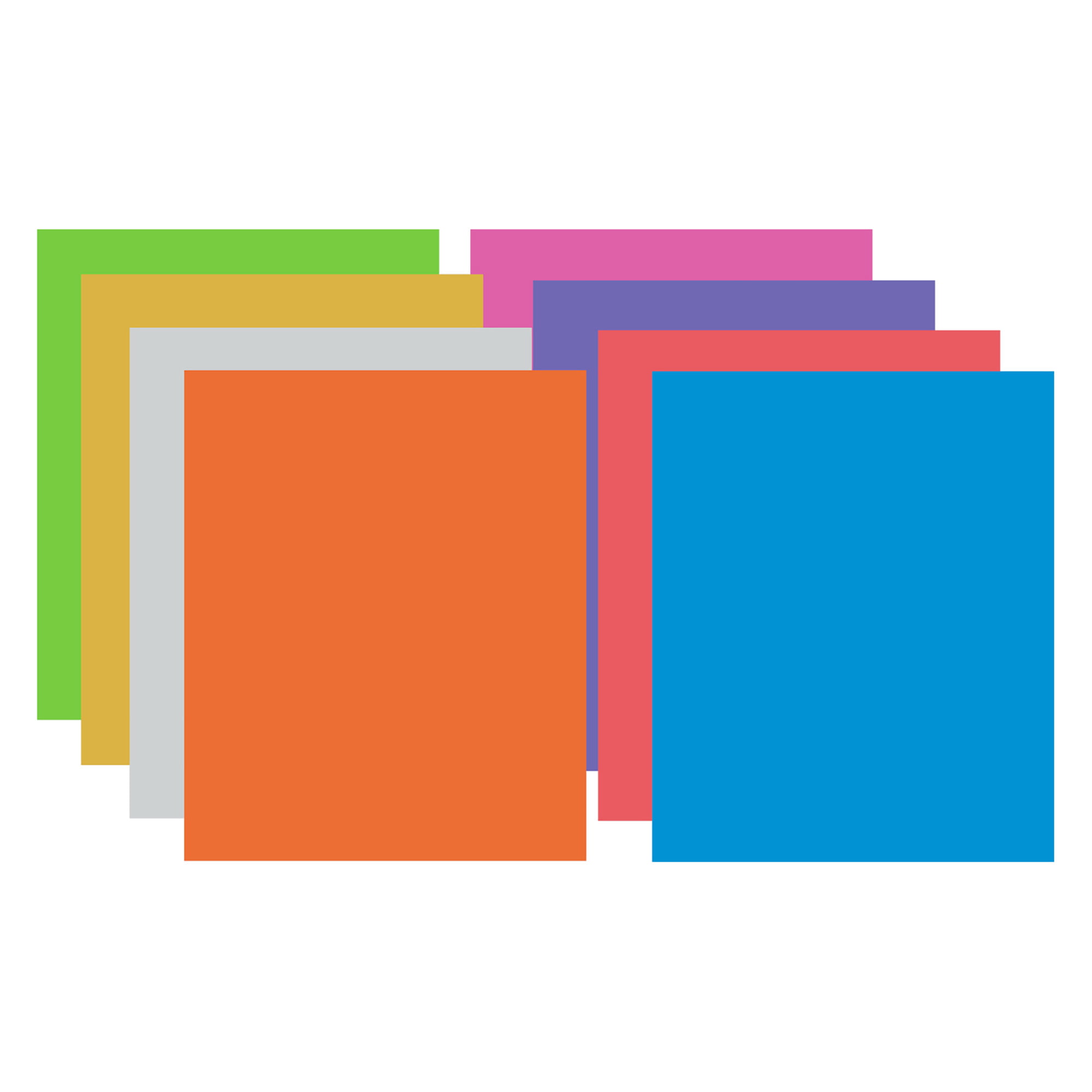 Universal Laminated Two-Pocket Folder Assorted 25/Box Cardboard Paper 11 x 8 1/2 56426 