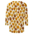 thumbnail image 5 of Pompotops T-shirt de Mode pour Femme Mi-Long Manches 3/4 Blouse Col Rond Hauts Décontractés Liquidation, 5 of 5