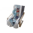 thumbnail image 4 of Fitness Soft Flannel Fleece Throw Blanket, Strong Is a New Skinny Composition Birds Flowers Barbell, Cozy Plush for Indoor and Outdoor Use, 60" x 80", Dark Coral Blue Grey, by Ambesonne, 4 of 6