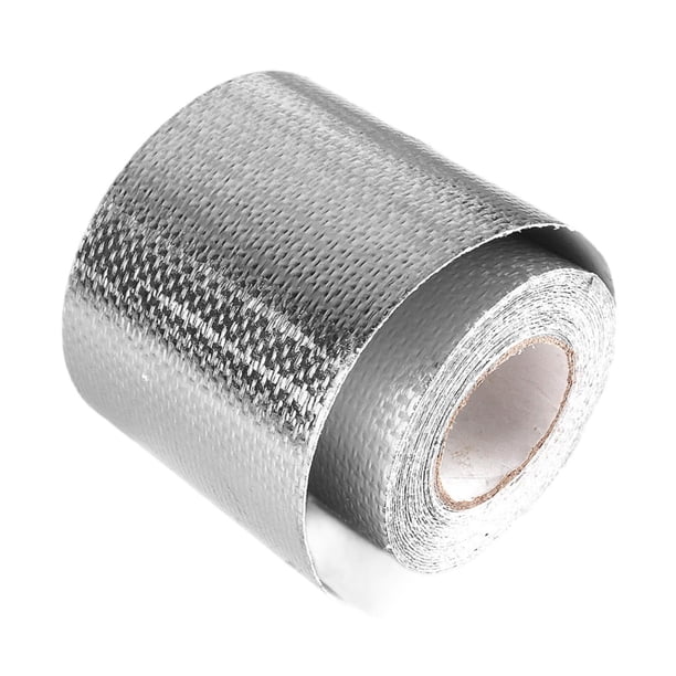 Cinta aislante térmica para escapes, vendaje para tubo de admisión de aire del automóvil Plata 10mx5cm