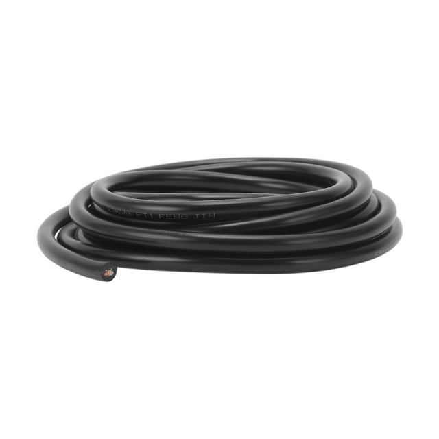 Cables de Tierra Eléctrica para Automóviles Unique Bargains, Cable de Poder de 10FT Negro TC 1 Pcs 22AWG 6 Conductores, Totalmente Aislado y Con Chaqueta de Toque Suave Universal