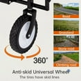 thumbnail image 3 of FDW Collapsible Folding Wagon Garden Cart Beach Wagon Grocery All-Terrain Wheels Garden Grocery, Black, 3 of 7