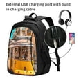 thumbnail image 2 of Balery Modern Urban Monkey Print USB Charging Backpack for Men and Women - Water-Resistant, Anti-Theft Laptop Backpack with USB Port for Travel, Work, School, and College, 2 of 7