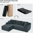 thumbnail image 6 of 103"Cloud Sectional Sofa with L-Shaped Chaise,Modern combination of comfortable fluffy boneless sofa,Upholstered Deep Seat for Living Room Bedroom,No Assembly Required(Left Facing Chaise,Dark Grey), 6 of 8