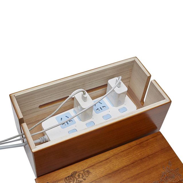 Caja de Administración de Cables | Ocultar Y Ocultar Regletas Y Cables Eléctricos de Televisores, Computadoras Y Escritorios | Organizador de Cables Color de gran tamaño 1 Macarena mantenimiento de cable