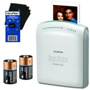 Fujifilm Instax Share SP-1 Smartphone Printer + 2 CR2 Lithium Replacement Batteries + HeroFiber® Ultra Gentle Cleaning Cloth