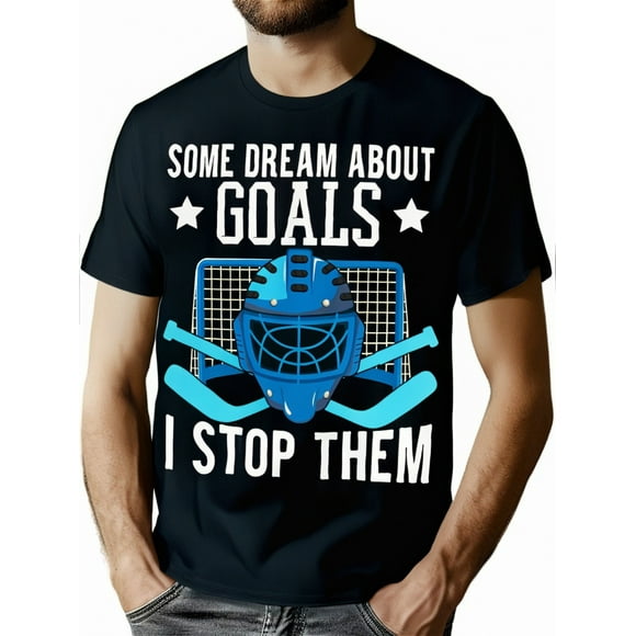 Ice Hockey Player Ice Hockey Goalie T-Shirt - 220gFather's Day, Mother's Day, New Year, Spring Festival, Valentine's Day, Independence Day, birthdays, parties, gifts