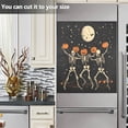 thumbnail image 3 of Yayeee Magnetic Dishwasher Cover for The Front Decoration Home Kitchen Machine Sticker Protector, Black Halloween Dancing Skeleton, 3 of 6