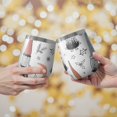 thumbnail image 2 of 12oz Stemless Wine Tumblers White Christmas Gnome and Snowflake Pattern Vacuum Insulated Stainless Steel Travel Tumbler Cups Mug with Lid and Straw for Champaign,Cocktail,Beer with Cleaning Brush, 2 of 5