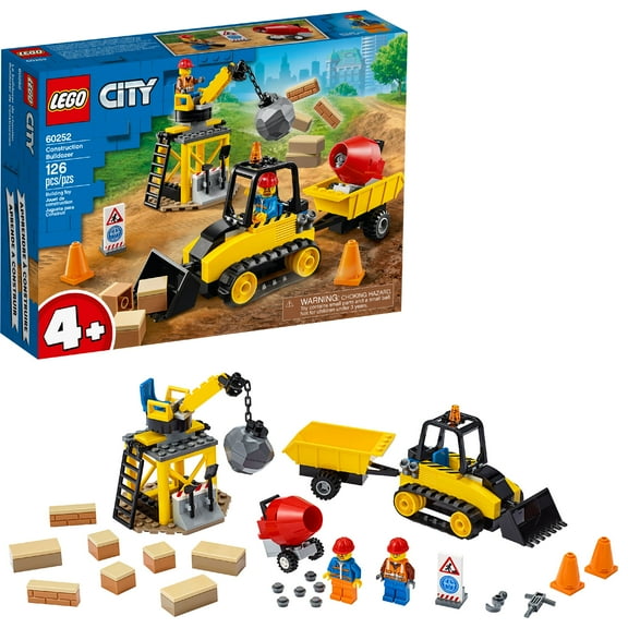 LEGO City Construction Bulldozer 60252 Building Kit (126 Pieces)