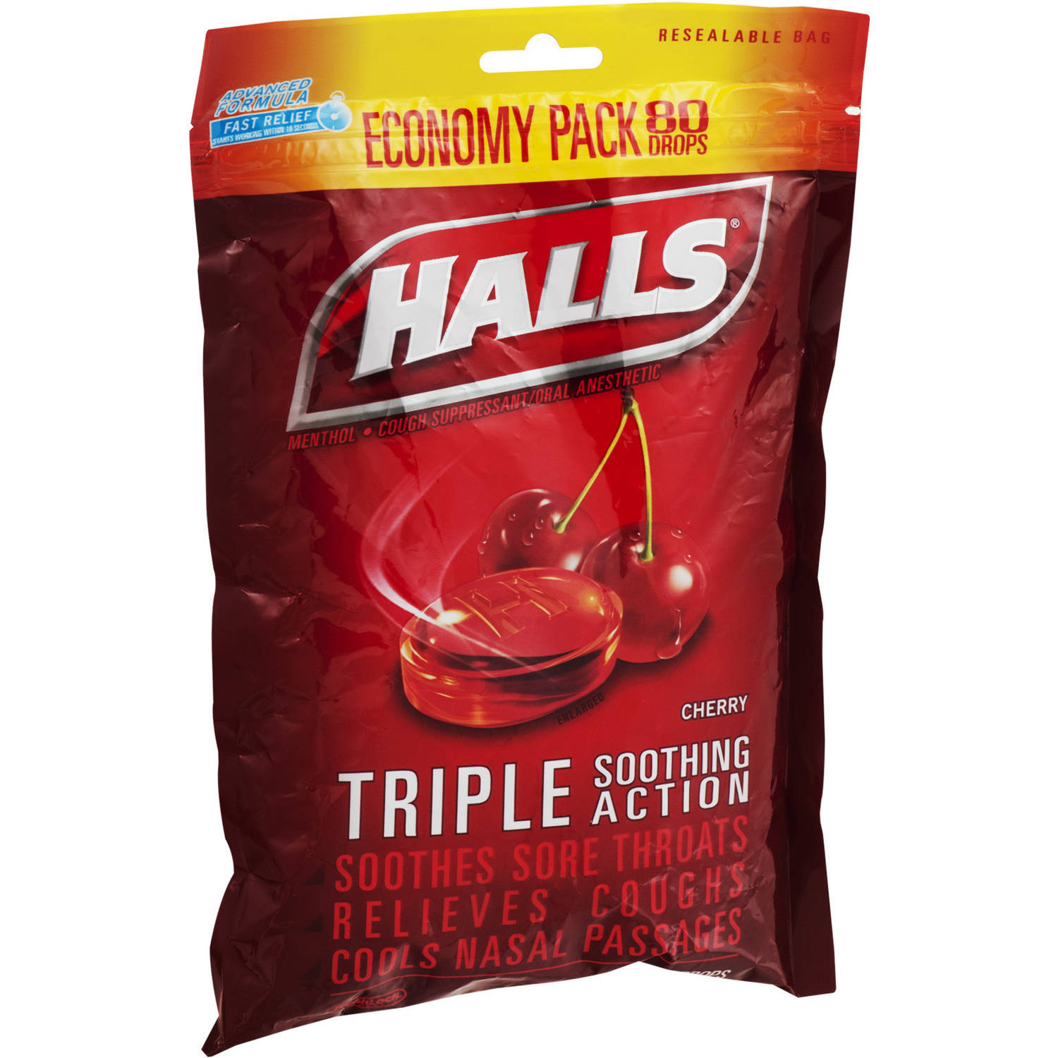 Halls Sugar Free Mountain Menthol Flavor Cough Suppressant/Oral
