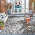 thumbnail image 2 of SAFAVIEH Courtyard Beckah Distressed Indoor/Outdoor Area Rug, 8' x 11', Black/Grey, 2 of 11