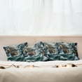 thumbnail image 4 of Ambesonne Cat Throw Pillow Cover Pack of 4, Stormy Ocean Pirate Kitty Ship, 4 Pcs-16" x 16", Dark Slate Blue and Amber, 4 of 5