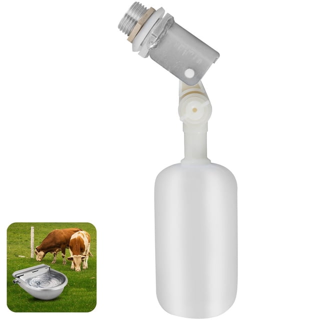 Dsseng 1/2Pcs Water Trough Float Valve 1/2inch Automatic Fill Small Water Float Ball Valve Mini Water Tank Float Valve Plastic Water Float Valve with Adjustable Arm for Pool Aquarium