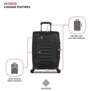 SWISSGEAR Checklite II Softside 3-Piece Expandable Luggage Set with 8 Spinner Wheels in Black