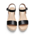 thumbnail image 4 of DREAM PAIRS Women's Platform Espadrilles Wedge Sandals, Comfortable Open Toe One Band Sandals for Women Dressy Casual Summer, 4 of 6