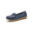 thumbnail image 3 of Gomelly Womens Nursing Shoes Bow Loafers Comfort Moccasins Nonslip Flats Driving Kitchen Boat Shoe Deep Blue 5, 3 of 8