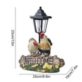 thumbnail image 3 of Lámparas Solares De Resina Estatua de jardín solar con forma de gallo y gallina, de resina, con luz LED, para decoración de patios, jardines y caminos (multicolor, 1 pieza). Rkxzt, 3 of 8