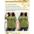 thumbnail image 6 of Anbech MOM Sunflower Plus Size T-Shirts for Women Graphic Sunflower Print Oversize Short Sleeves T-Shirt with Round Neck, 6 of 9