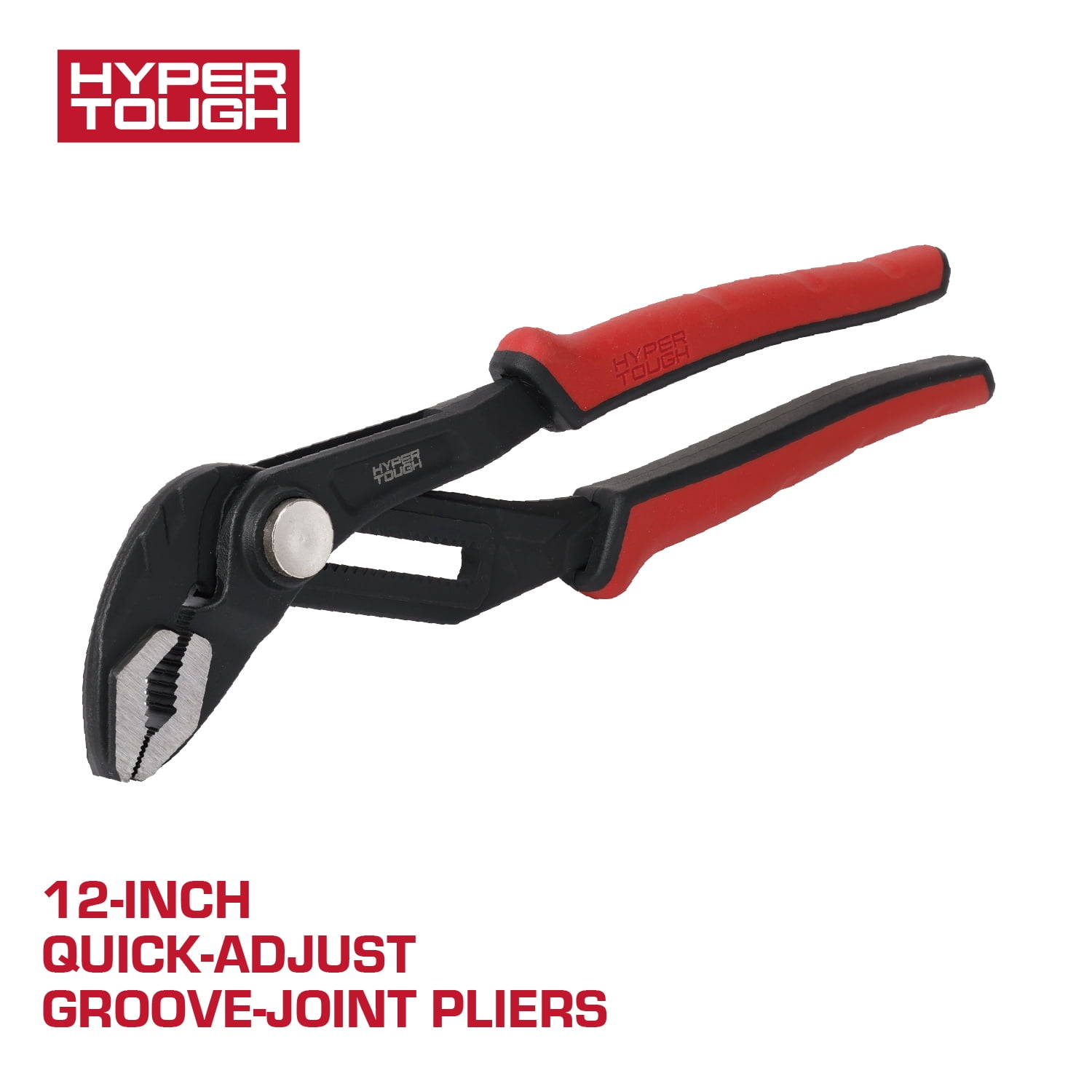 Hyper Tough 4-Piece CR-V Pliers Set with Dual Material Comfort