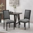 thumbnail image 2 of GDF Studio Beckstrom French Country Fabric Upholstered Dining Chairs, Set of 2, Gray, 2 of 10