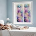 thumbnail image 3 of Pink Purple Floral Window Privacy Film, Spring Hydrangea Flower Vintage Botanical Static Cling UV Sun Blocking Heat Control Window Tint Day and Night, Non-Adhesive One Way Privacy Cover 17.7''x39.3'', 3 of 7