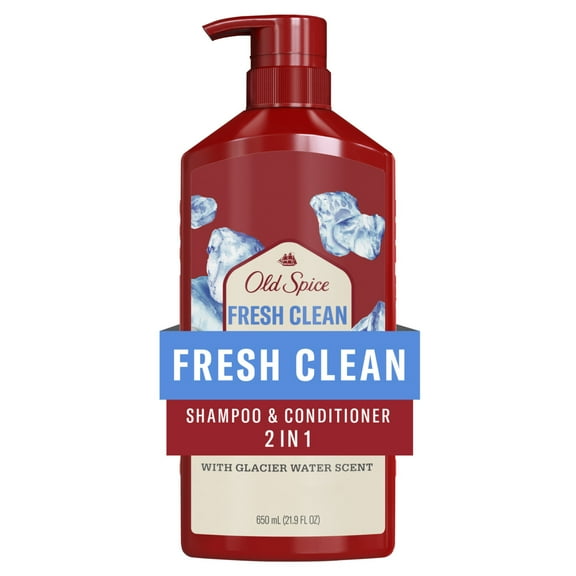 Old Spice Refresh 2 in 1 Shampoo Conditioner, All Hair Types, Hemp Seed, 21.9 fl oz