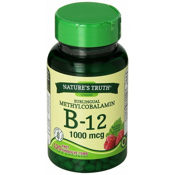 Nature's Truth Fast Dissolve Methylcobalamin, Natural Berry, 120ct, 5-Pack