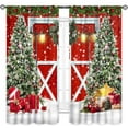 thumbnail image 3 of Red Christmas Curtains,Winter Snow Glitter Xmas Snowflakes New Year Party Curtains for Living Room Bedroom Bathroom Cafe Window Treatments 2 Panel,84X84 Inch, 3 of 5