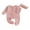 Pink, variant on Infant Baby Girl Spring Fall Rompers 0 3 6 12 Months Solid Color Frills Crew Neck Long Sleeve Baby Jumpsuits