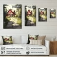 thumbnail image 4 of Designart Charming Red Cottage III Canvas Wall Art, 4 of 5