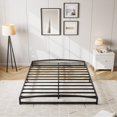 thumbnail image 1 of Cama Queen de Metal con Base de Plataforma de 6 Pulgadas – Estructura Robusta de Perfil Bajo en Negro, Base Silenciosa Antideslizante, Sin Somier, Fácil de Montar, para Dormitorio Principal o Habitaci, 1 of 8
