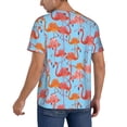 thumbnail image 2 of Lsque Flamingo Pattern Mens Polo Golf Shirts Funny Graphics Shorts Sleeve Button Shirts Baseball T-shirt-3X-Large, 2 of 7
