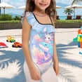 thumbnail image 3 of Uorisanigo Cute Axolotl and Whale One Piece Bathing Suits for Girls Quick Dry Sport Halter Swimwear Size 11-12 Ruffle Beach Swimming Suit, 3 of 7