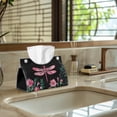 thumbnail image 5 of SEANATIVE Dragonfly Tissue Box Cover Rectangular Tissue Box Holder for Kitchen, Floral Tissue Box Organizer Portable Leather Tissue Holder for Bathroom, Vanity Countertop, Night Stands, Desk, Car, 5 of 7