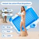 thumbnail image 5 of Inflatable Pool Lounger Float for Adults - X-Large Beach Sun Tan Tub Pool Lounge Raft Sunbathing Pool Floaties with 2 Food/Drink Holder, Blow Up Tanning Pool Bed Floating Mat, 5 of 5
