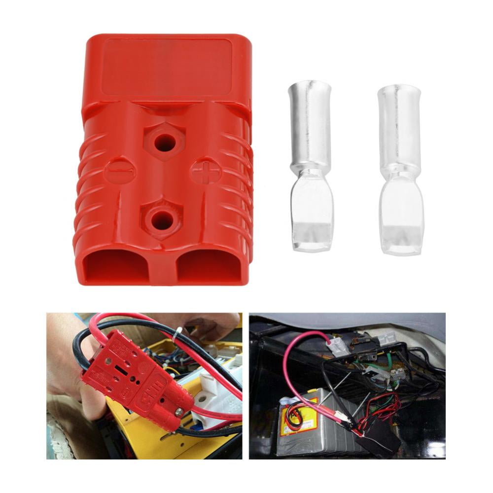 Mgaxyff 2pcs 175A 600V Red Battery Quick Connect Plug Winch Connector