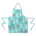 thumbnail image 2 of Turquoise Christmas Tree Apron-Garden Aprons for Women with Pockets-Cotton Linen Waterproof Kitchen Cooking Gardening Aprons Adjustable for Kitchen,Cooking,BBQ and Salon 32"x27", 2 of 7