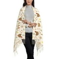 thumbnail image 3 of Cauagu Chicken Family Print Women Wrap Shawl tassels Scarves Retro Scarf 77.6"X28.3", 3 of 8