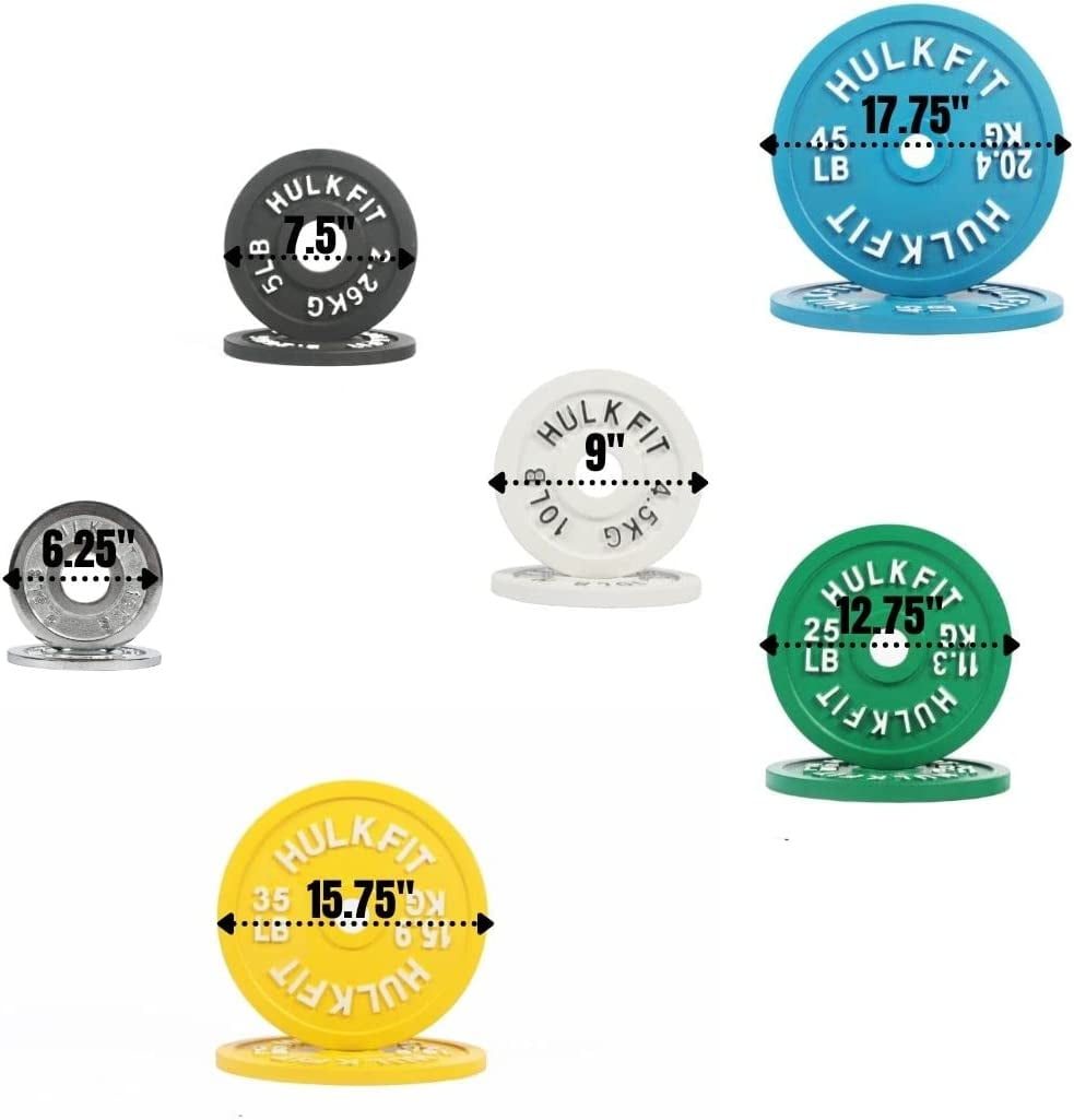 Hulkfit Calibrated Steel Weight Plates Multi-Colored - 25 pound Single