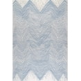 thumbnail image 2 of nuLOOM Wavy Chevron Indoor/Outdoor Runner Rug, 2' x 12', Blue, 2 of 2
