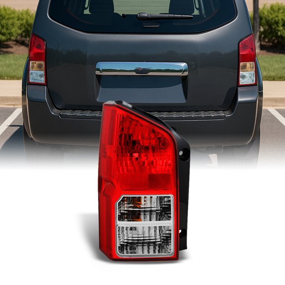 AKKON - Fits Pathfinder SUV Red Clear Rear Tail Light Brake Lamp Brake Lights Driver Left Side Replacement