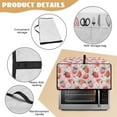 thumbnail image 6 of Renewold Toaster Oven Dust Cover Linen-Look Polyester Washable Convection Oven Air Fryer Small Appliance Protection Case Kitchen Accessories, 22.5 x 18.5 x 13 Inches, Strawberry Flower Pink, 6 of 7