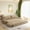 73.2" Corduroy Camel, variant on Timbernest 66" Futon Sofa Bed, 3 in 1 Convertible Sleeper Sofa Queen Size with Side Storage, Velvet Pull Out Sofa Bed, Pink