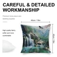 thumbnail image 2 of waterfall river birds Linen toss pillowcase decoration pillowcase gifting preferred 18x18 inch cushion cover 2 sets sofa pillowcase sofa bedroom living room car, 2 of 8